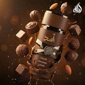 Perfume Lattafa Asad Bourbon Eau De Parfum 100ml Masculino Baunilha Cacau Especiado